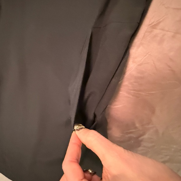 Rebecca Taylor Black Silk Silver Embellished Dress w/ Ruffle Sleeves 0/XS $465 - Picture 9 of 12